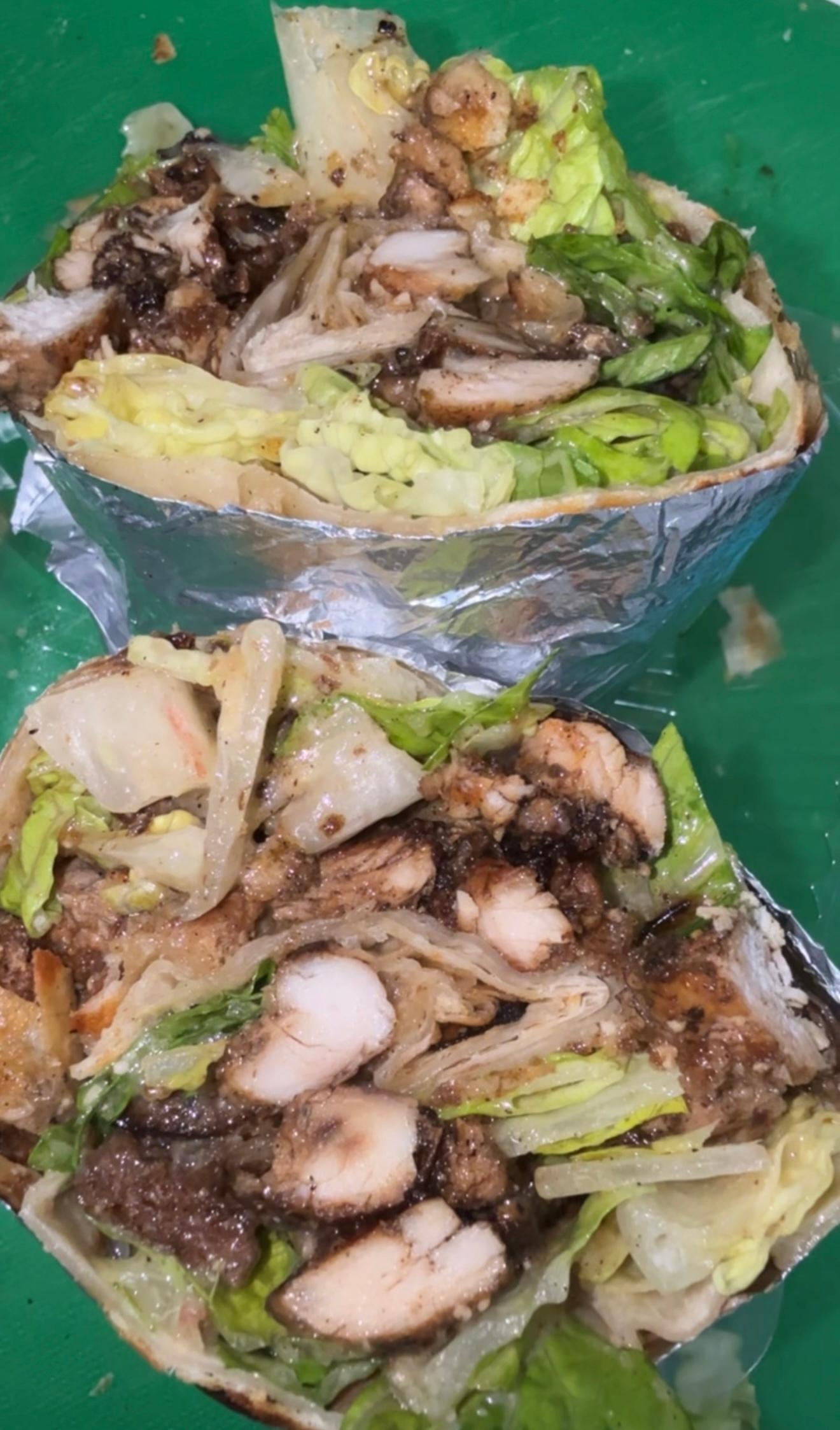 Jerk Chicken Salad Wrap.