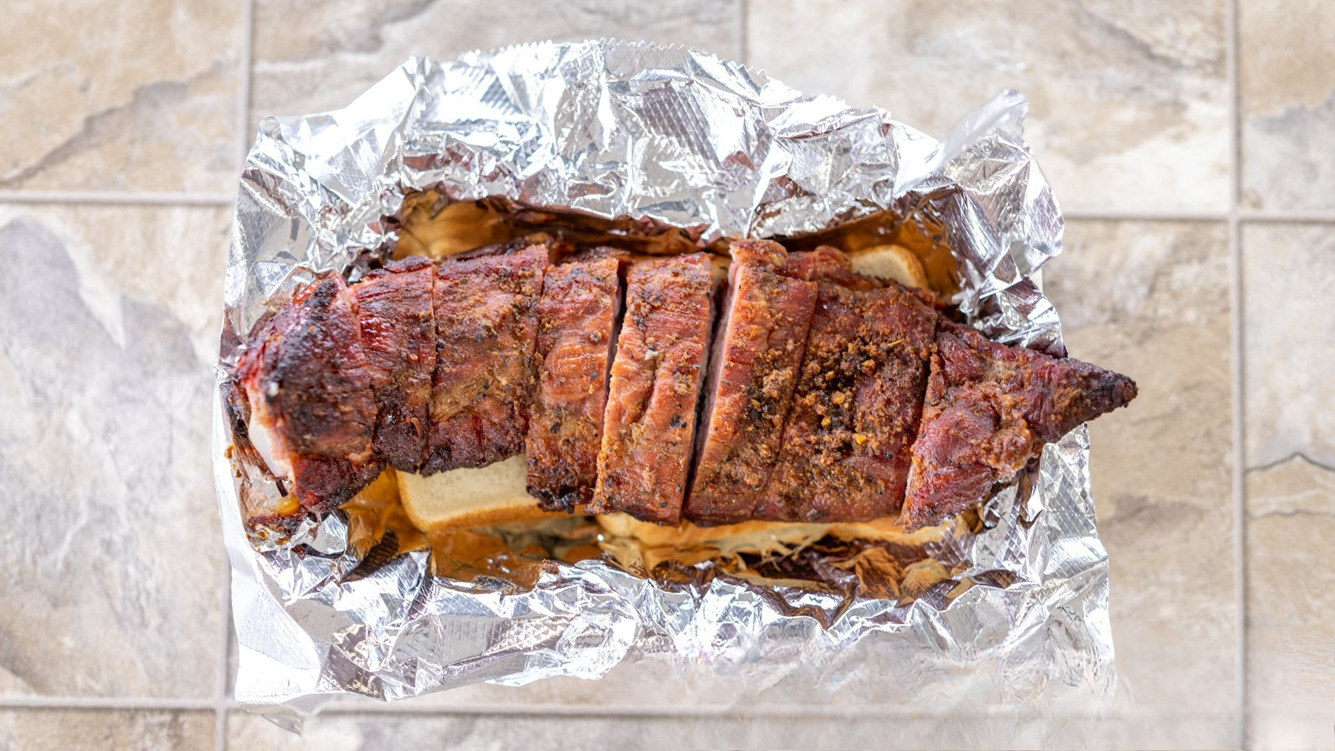 Rib Tip Sandwich.