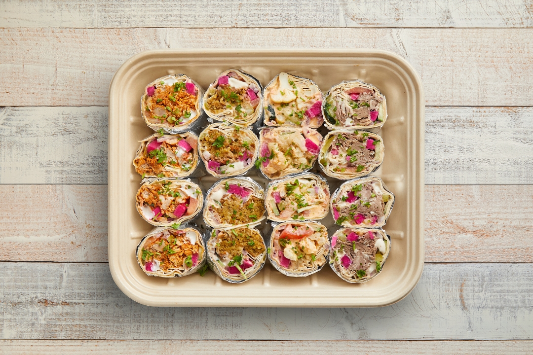 Cauliflower Eggplant Wrap Platter.