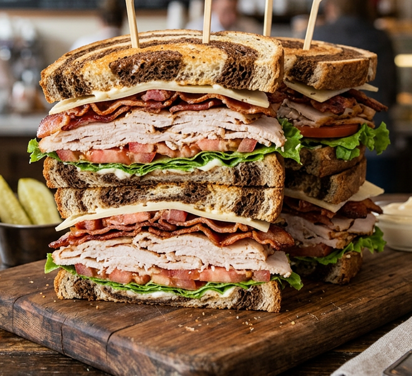Turkey Club Sandwich.