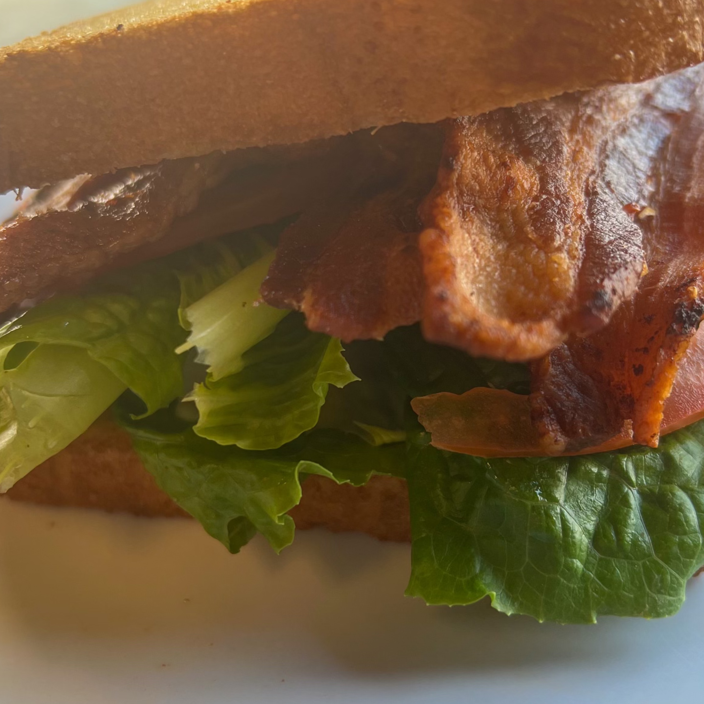 BLT Bacon, Lettuce and Tomatoes with One Side.
