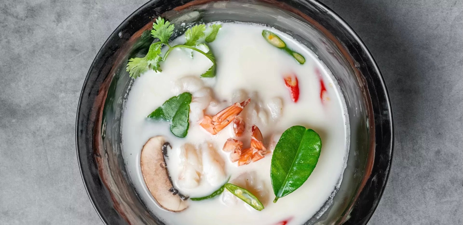 Tom kha shrimp.