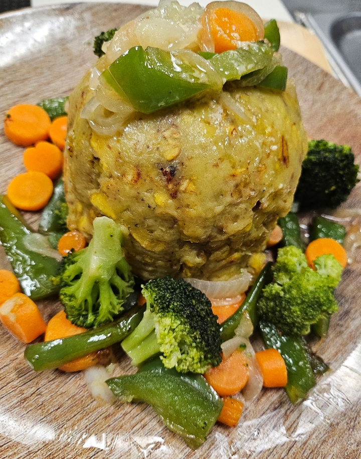 Mofongo with Vegetables "vegetarian Mofongo".
