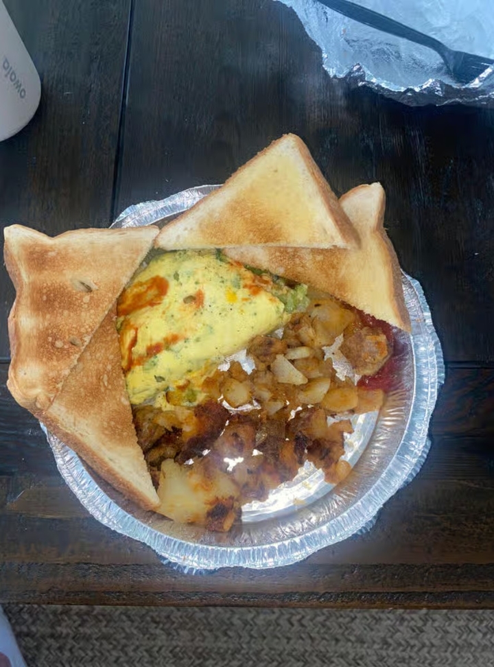 Broccoli Cheddar Omelette.