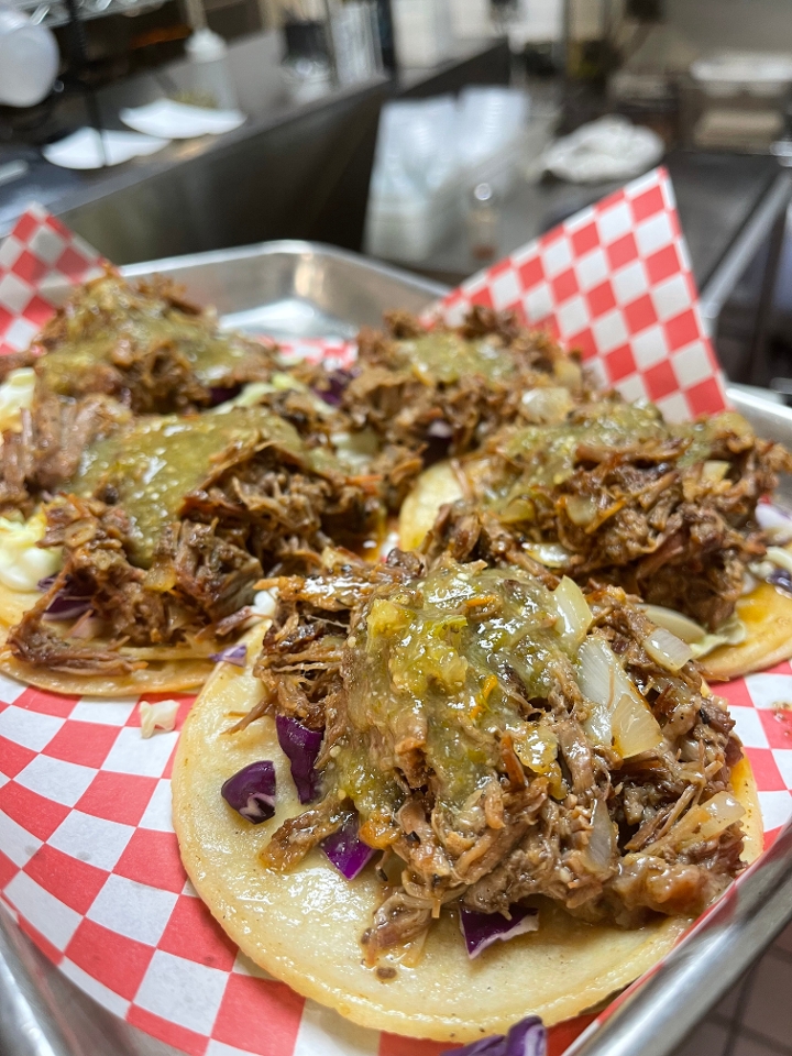 Braised Tri Tip Tacos.