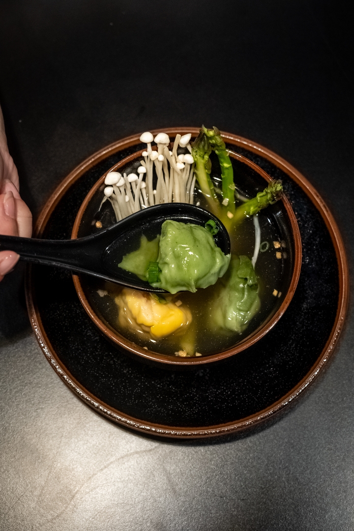 Lobster Shrimp Wonton Soup.