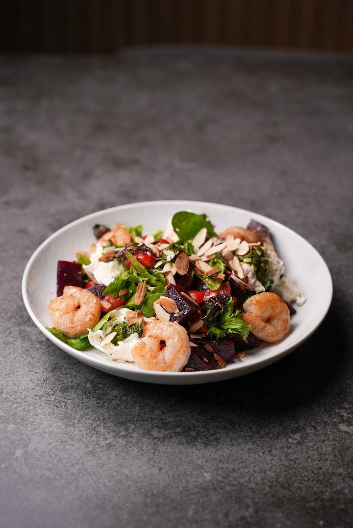 Beet Salad with Shrimp.