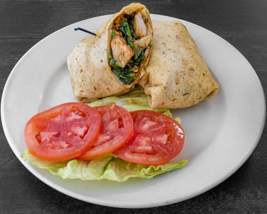 Chicken Artichoke & Spinach Wrap.