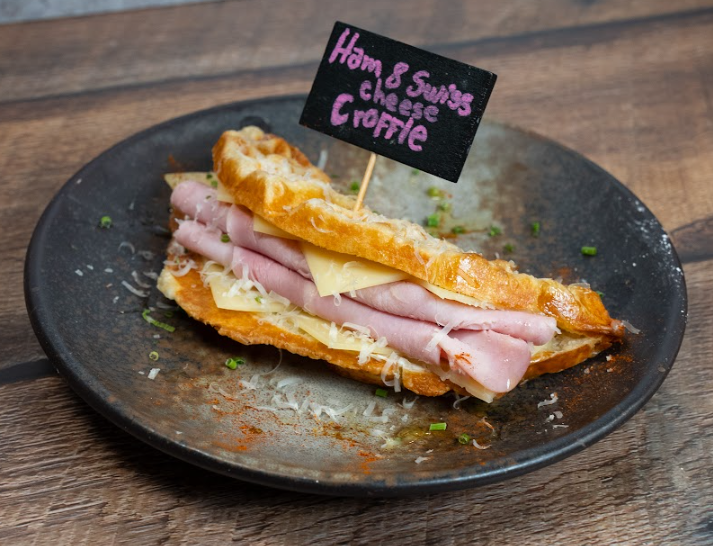 Ham & Swiss Croffle.