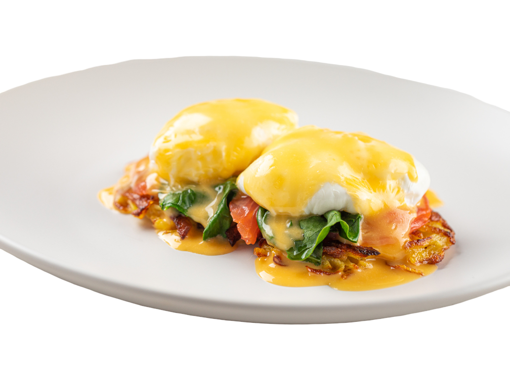 Eggs Benedict with Corned Beef.