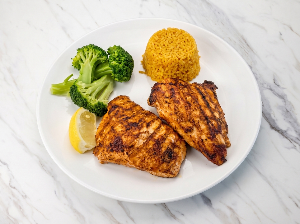 Grilled Twin Chicken Breasts.