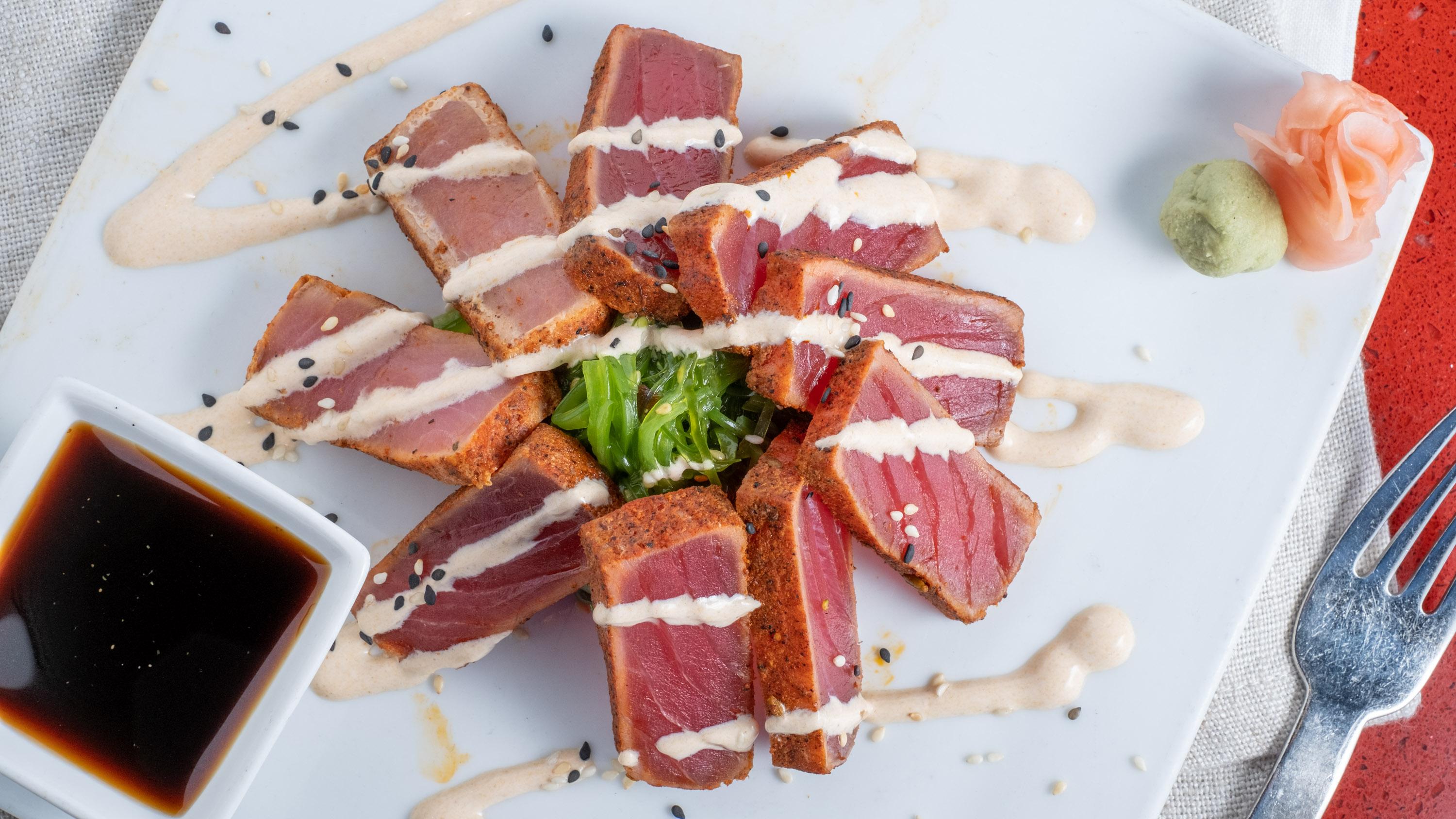 Seared Ahi Tuna Sashimi*.