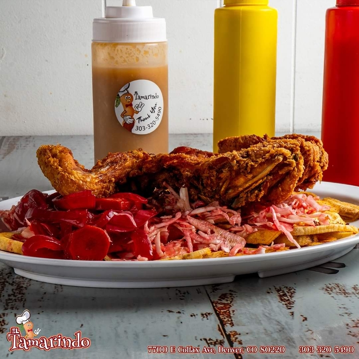 Fried Chicken Breast Banana Chips - Pollo Pechuga C Tajada.