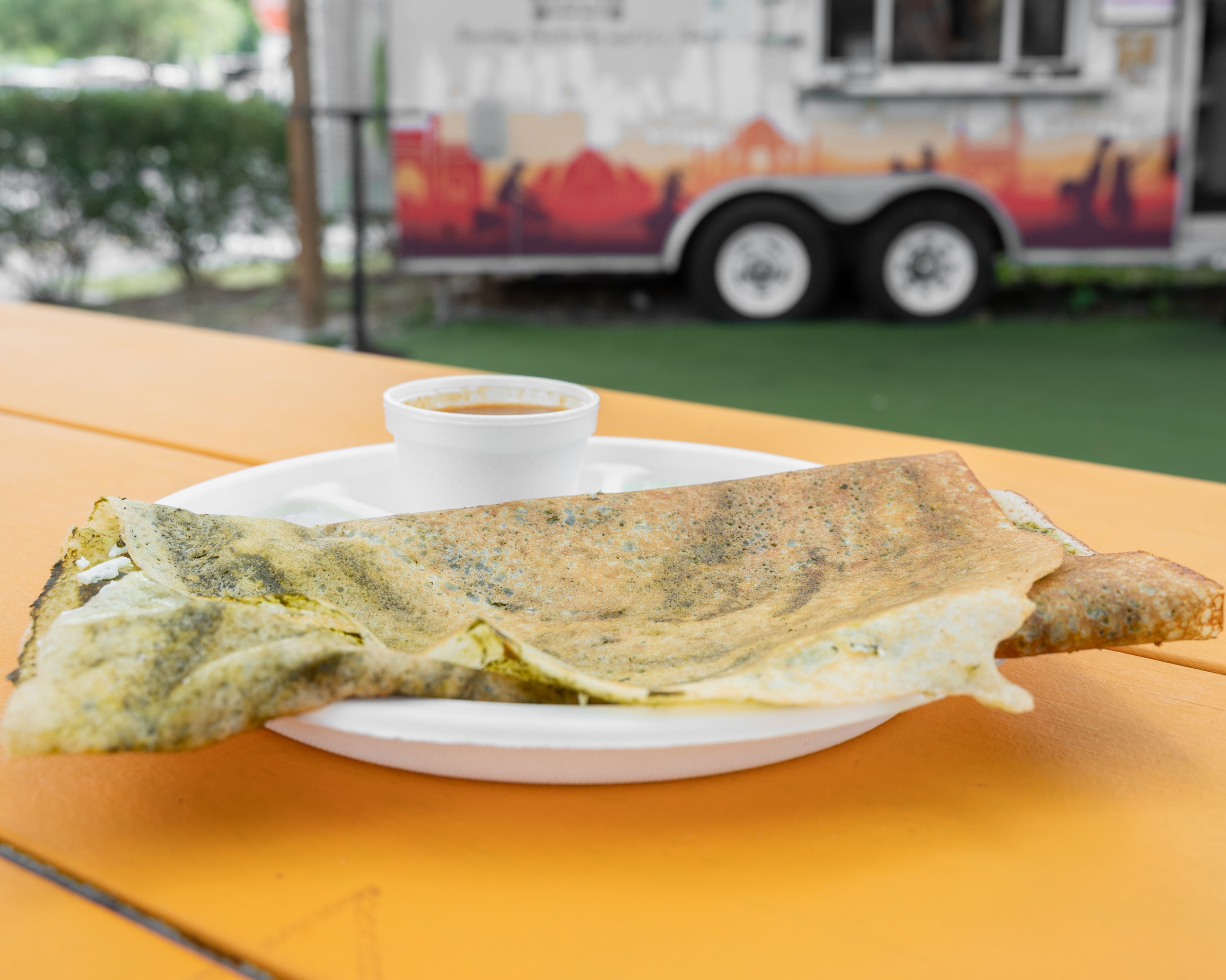 O - Butter Palak Paneer Dosa.