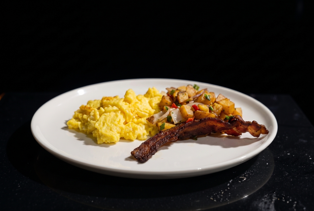 Kid 1 Egg, Bacon, Homefries.