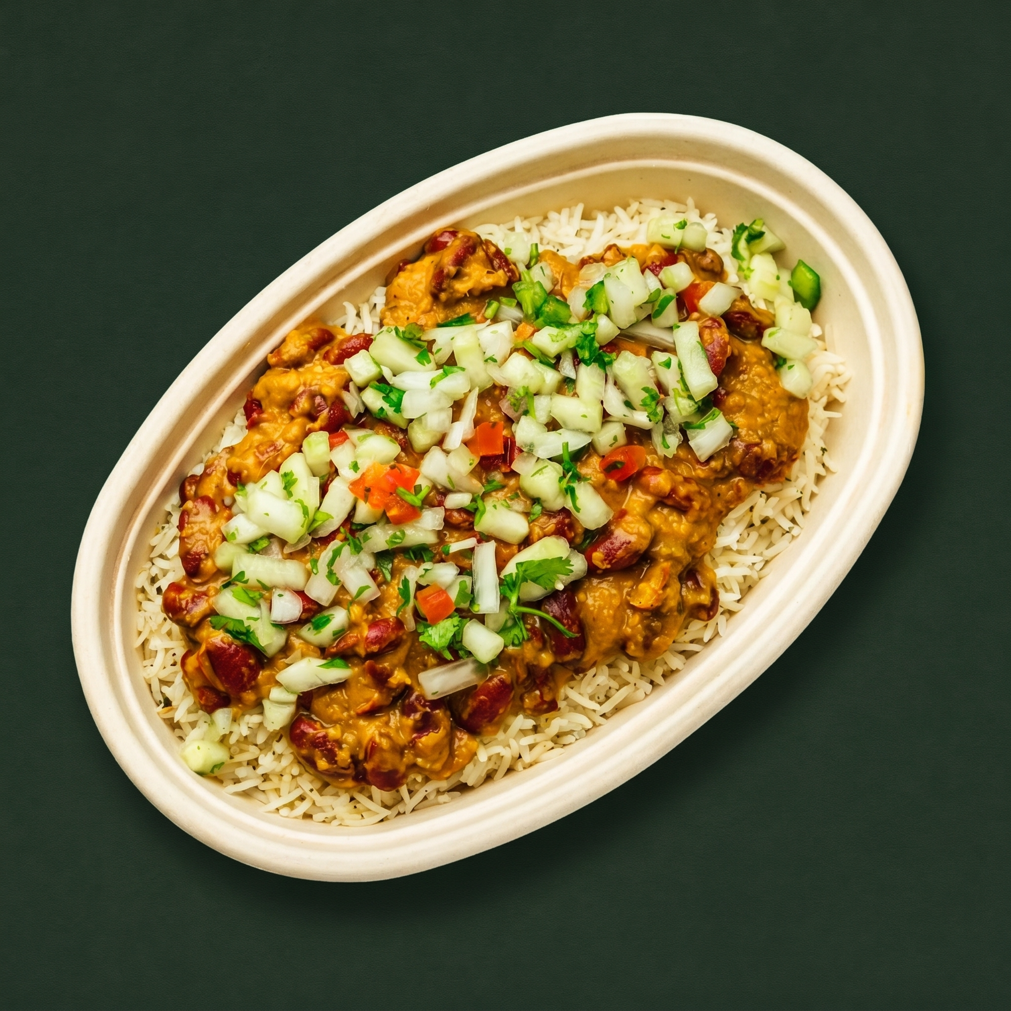 Vegan Kidney Bean Rice Bowl.