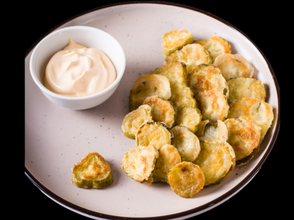 SPICY FRIED PICKLES.