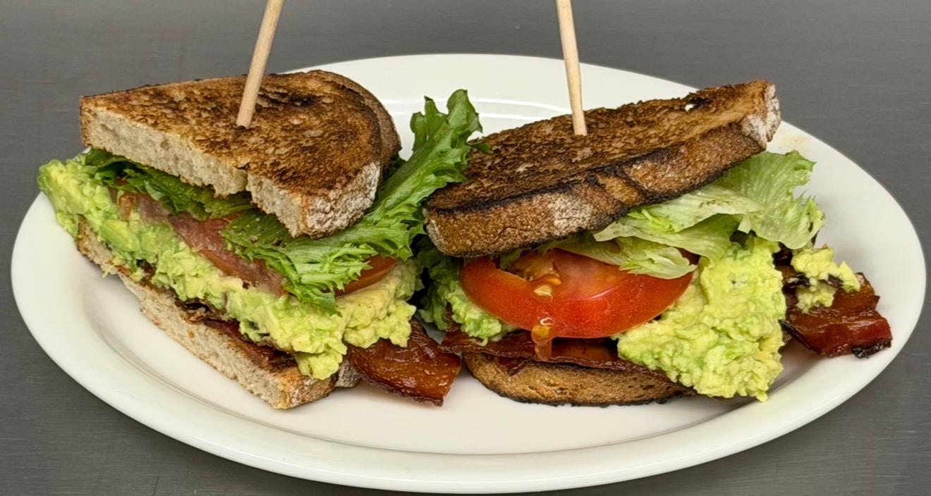 Avocado BLT on sourdough Deluxe.
