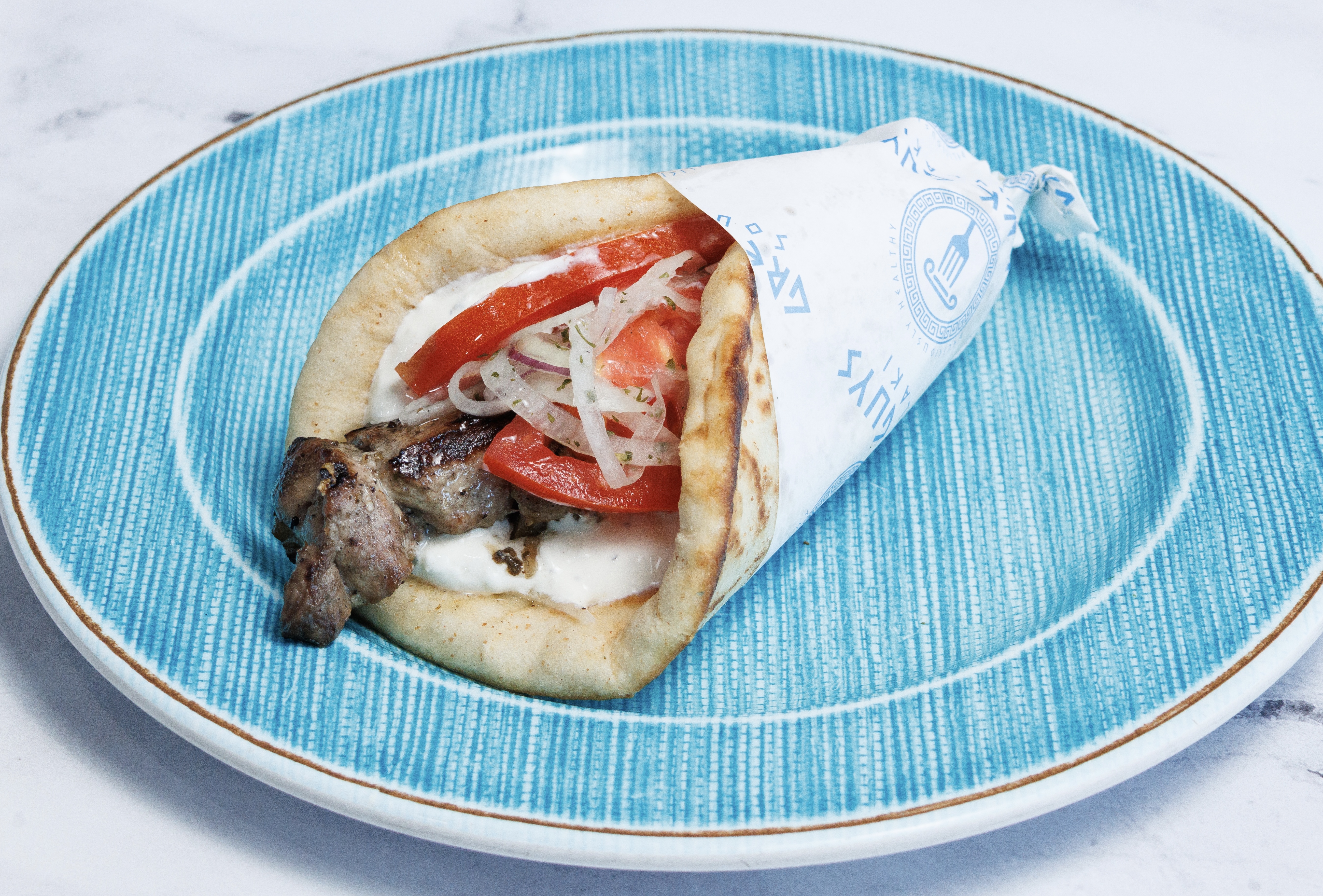PORK SOUVLAKI PITA.
