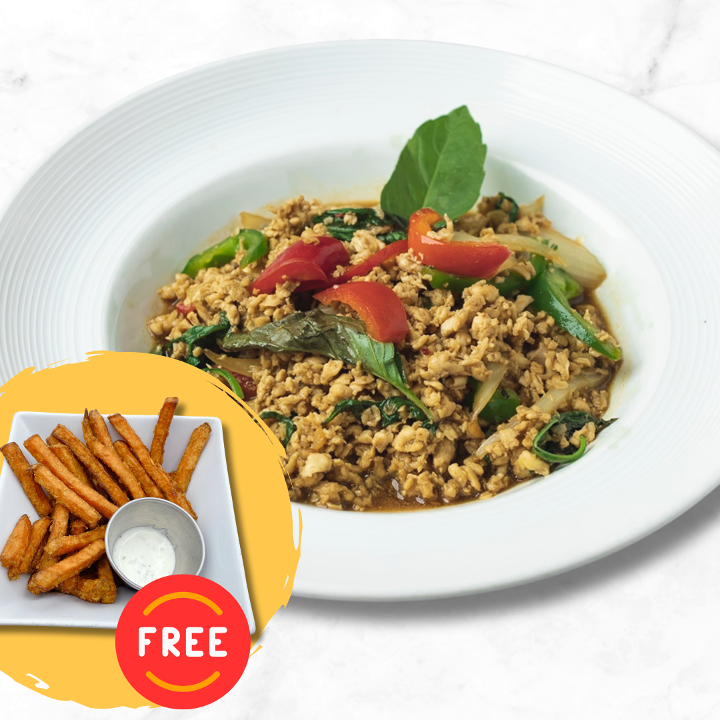 Ka Praw - Thai Basil Stir Fry (with FREE Sweet Potato Fries).