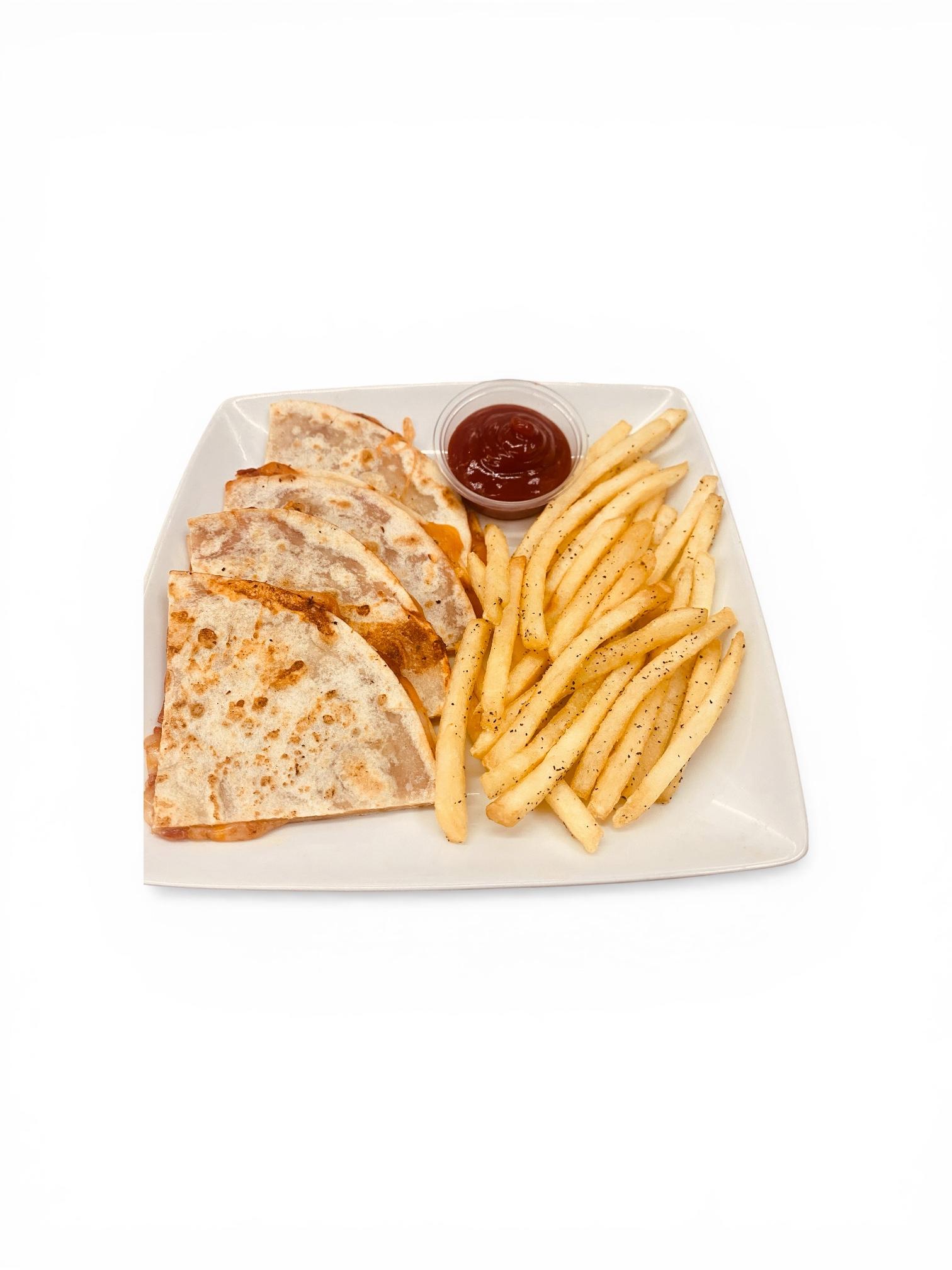 Kids Pepporoni Quesadillas.