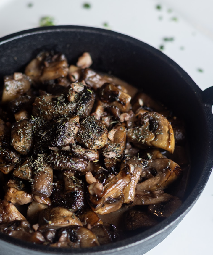 Red Wine Braised Mushrooms.