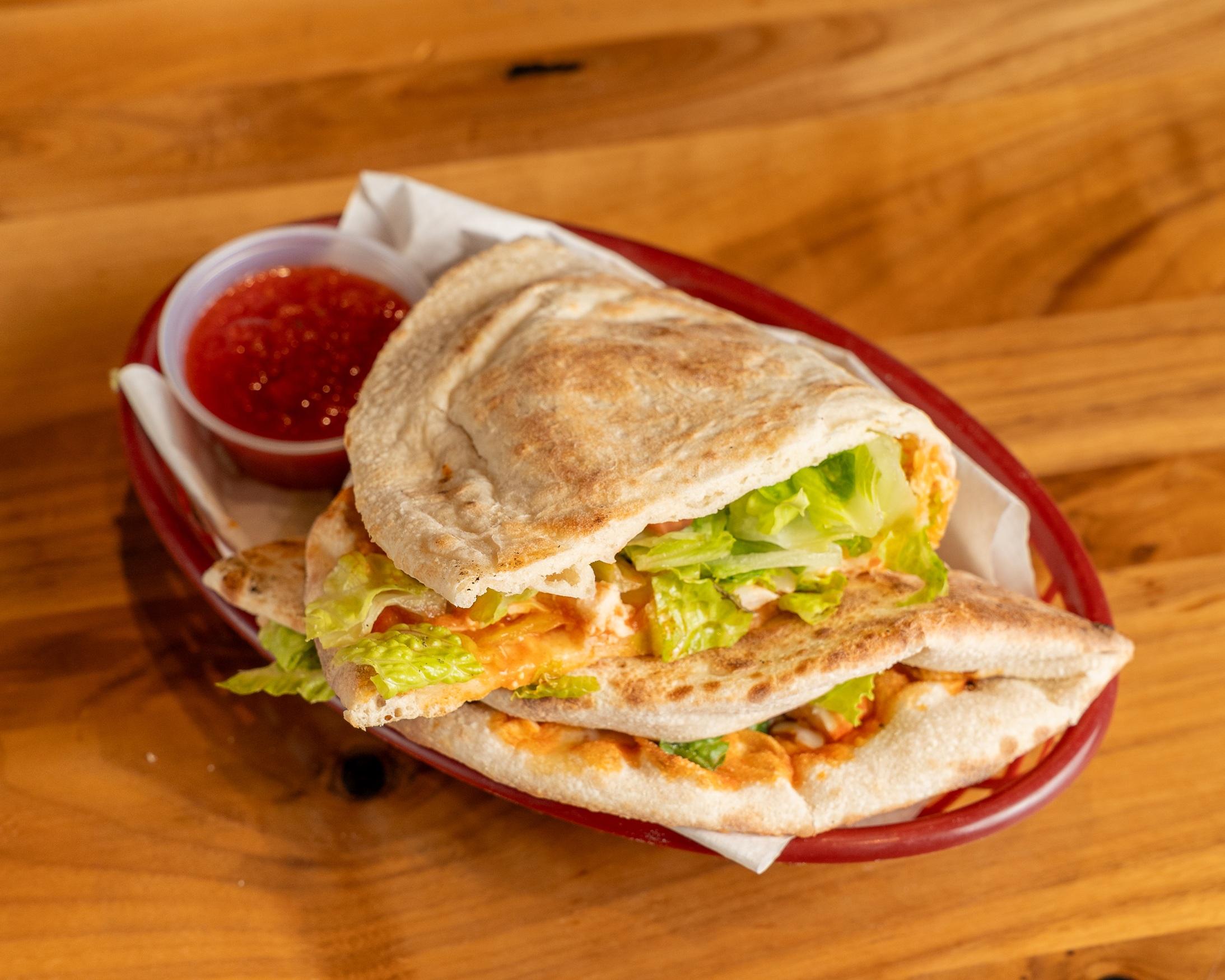 Chicken Bacon Ranch Pita Bread.