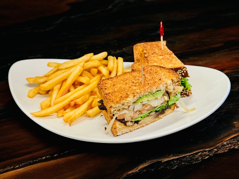 Mushrooms Melt Sandwich.