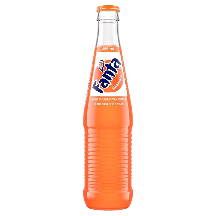 Fanta Orange, Glass Bottle.