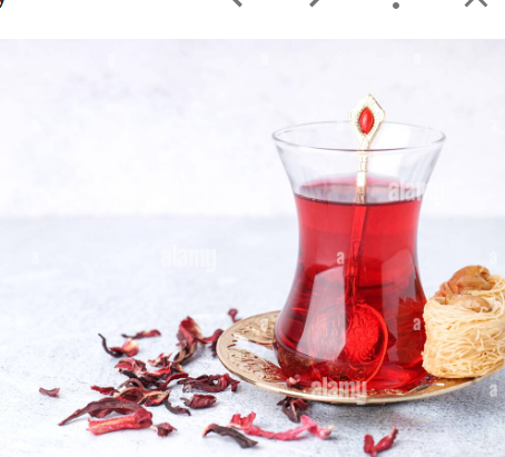 Hot Hibiscus tea.