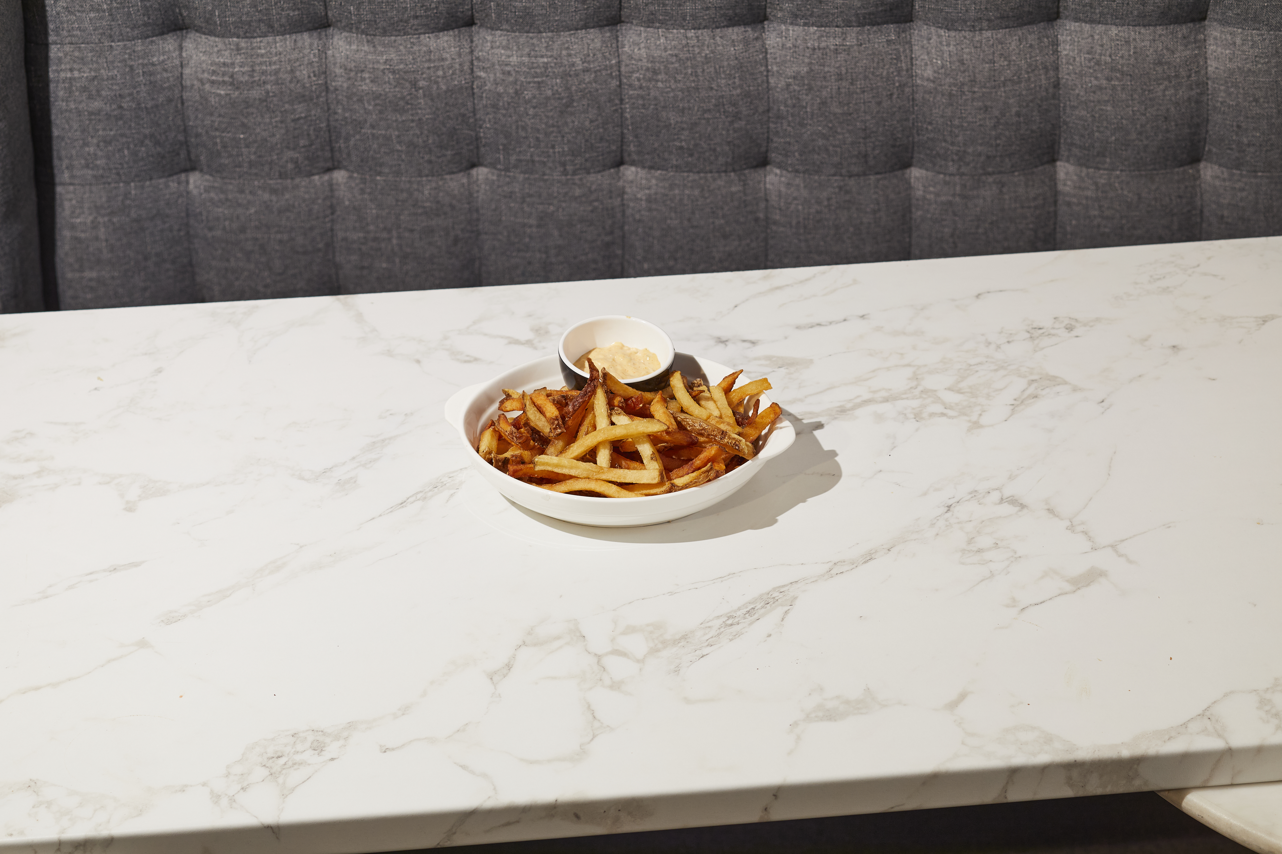 Hand Cut Fries w/ Ketchup & Aioli.