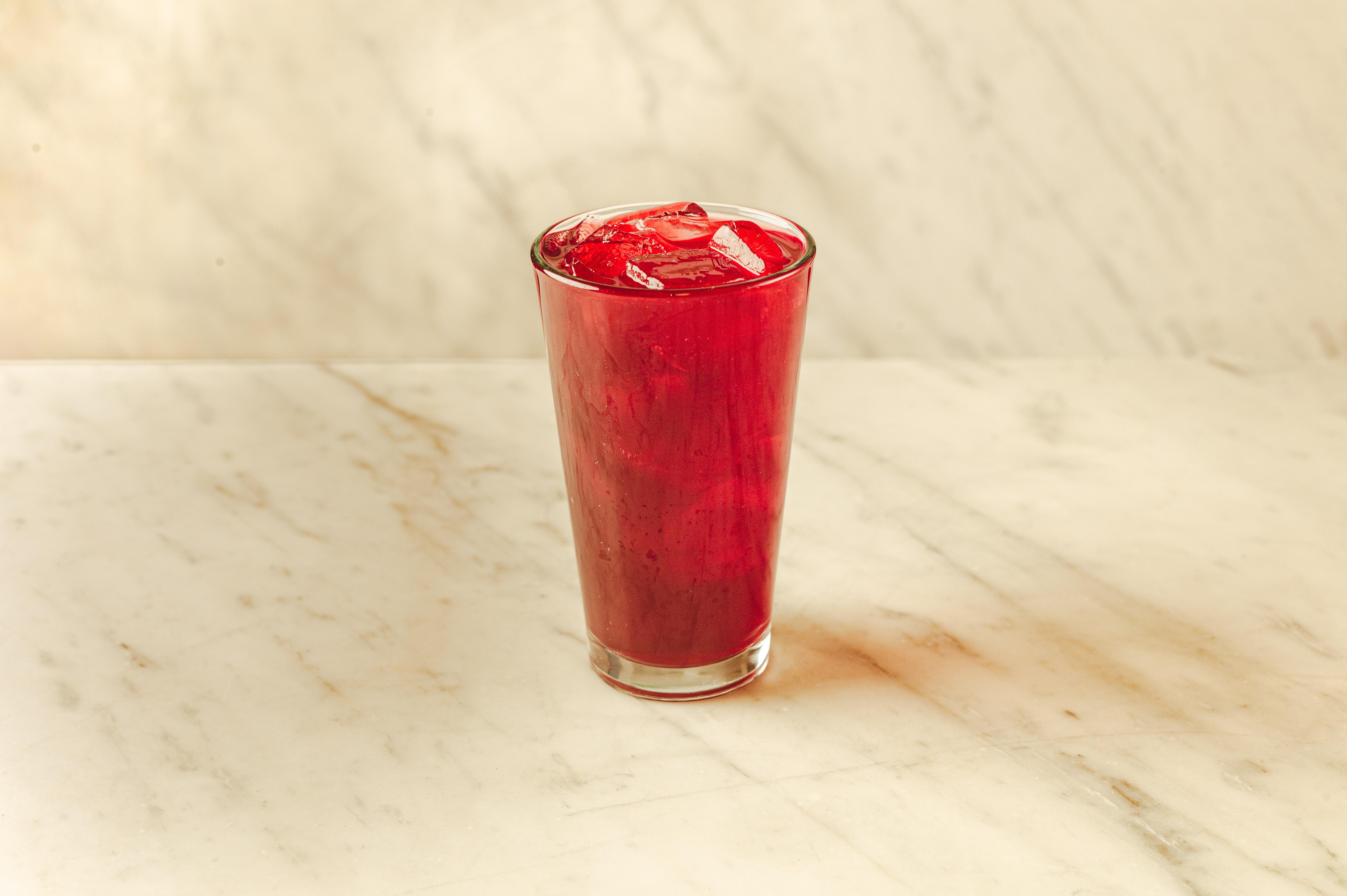 Hibiscus & Ginger Iced Tea.