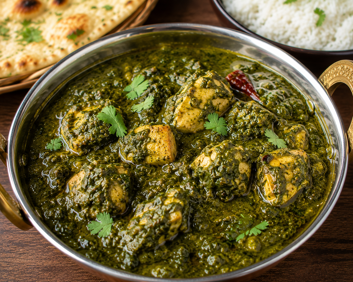 Palak Chicken (Chicken Spinach Curry).