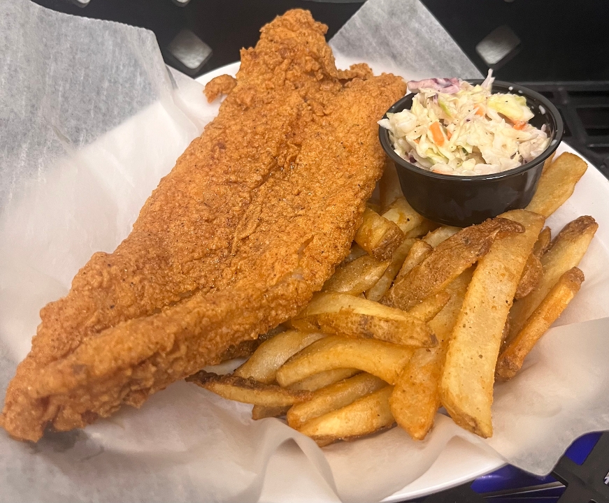Catfish Basket with Slaw.