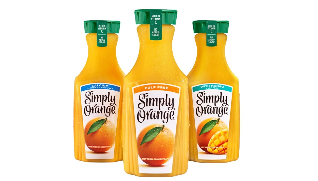 Bottle of Simply Juice.