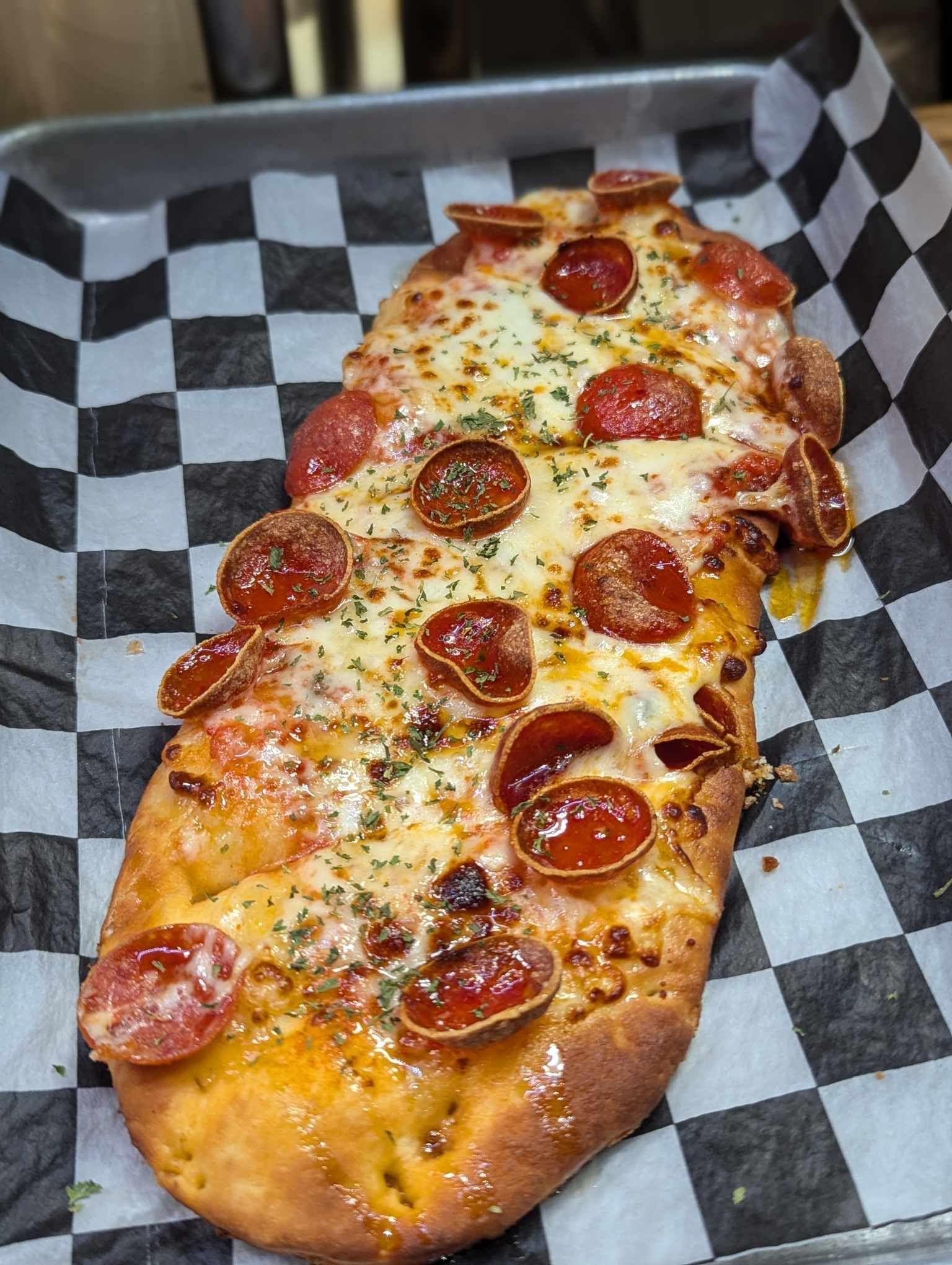 Hot Honey Pepperoni Flatbread.