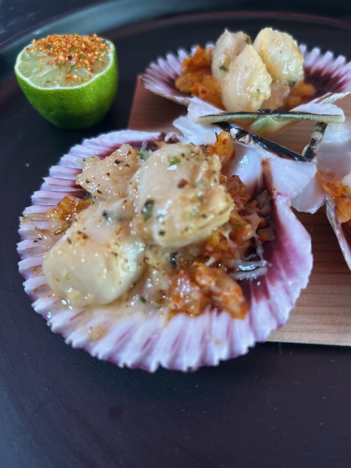 Scallop Robata-Grilled.