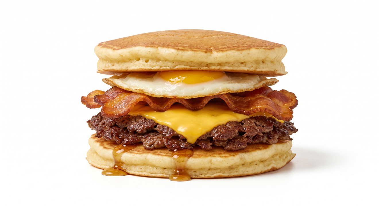 Morning Stack Smashed Burger.