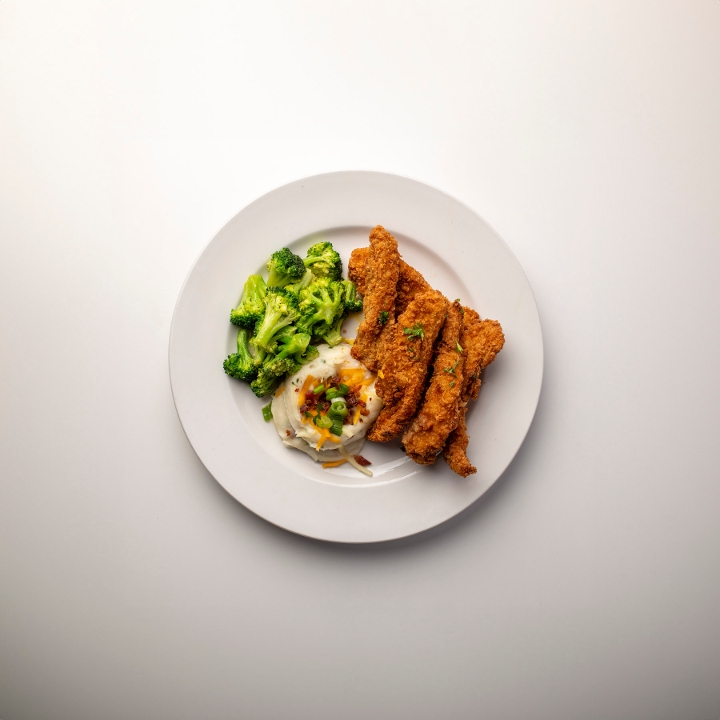 Coconut Fried Chicken Dinner.