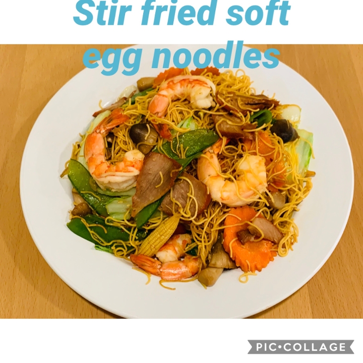 S3 Stir-Fried on Soft Egg Noodles - Mì Xào Thâp-Câm/Dô Biên.