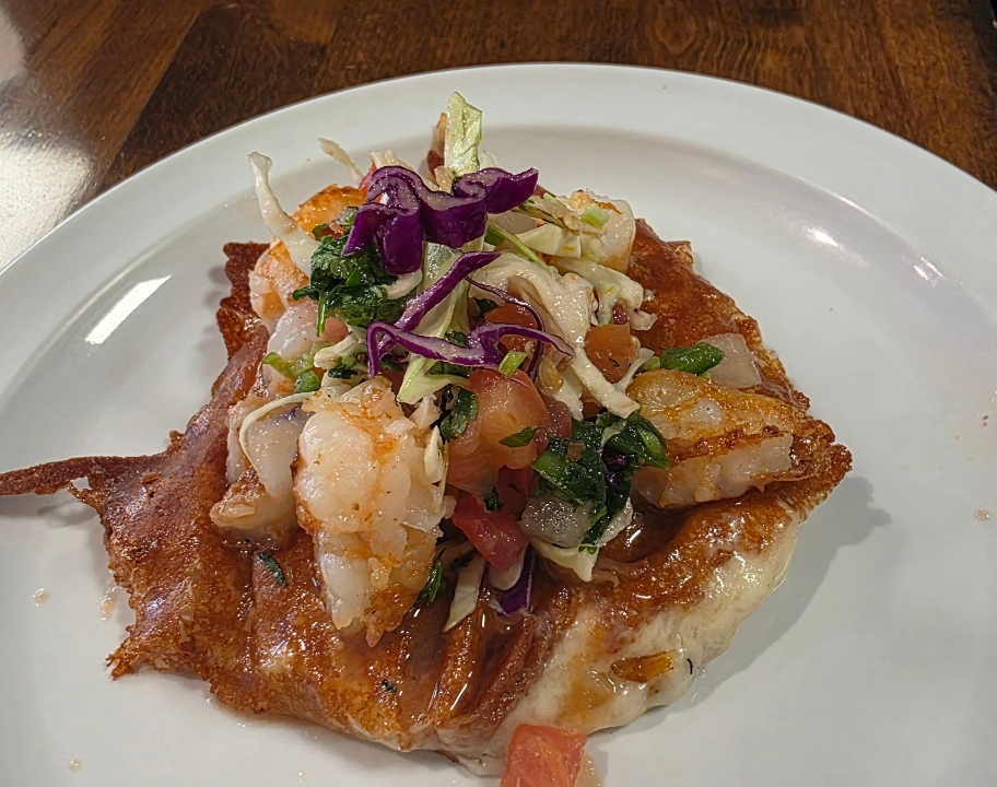 Queso Taco Camaron (Shrimp).