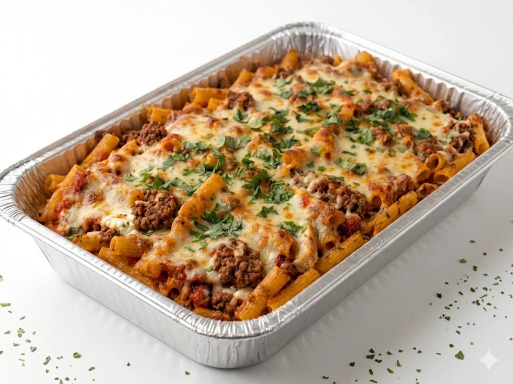 Baked Ziti with Beef.