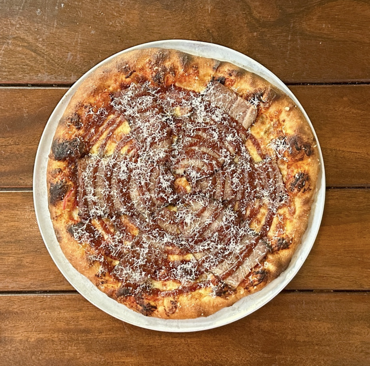 14" Whole BBQ Chicken Pizza.