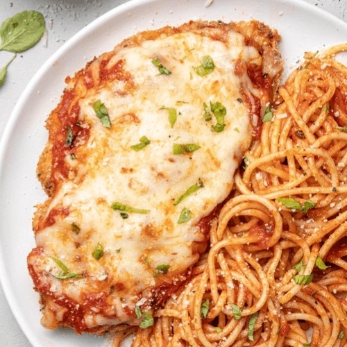 Baked Chicken Parmesan.