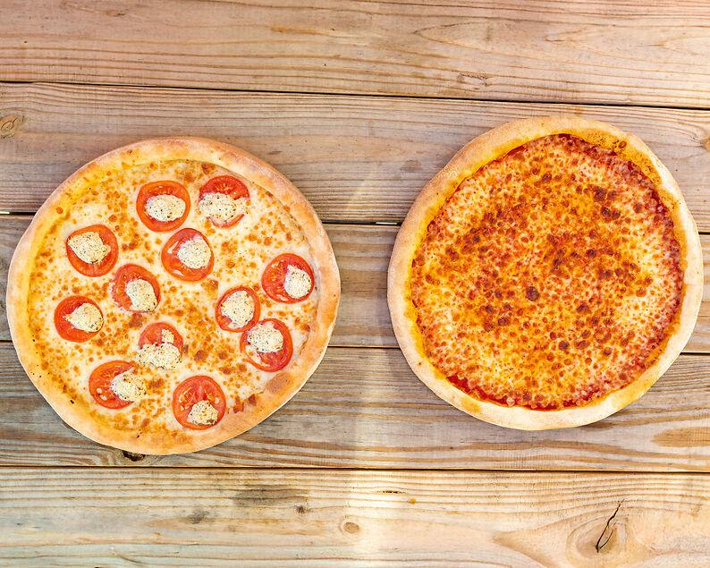 LG Specialty Pizza, MD Cheese Pizza & LG Salad.