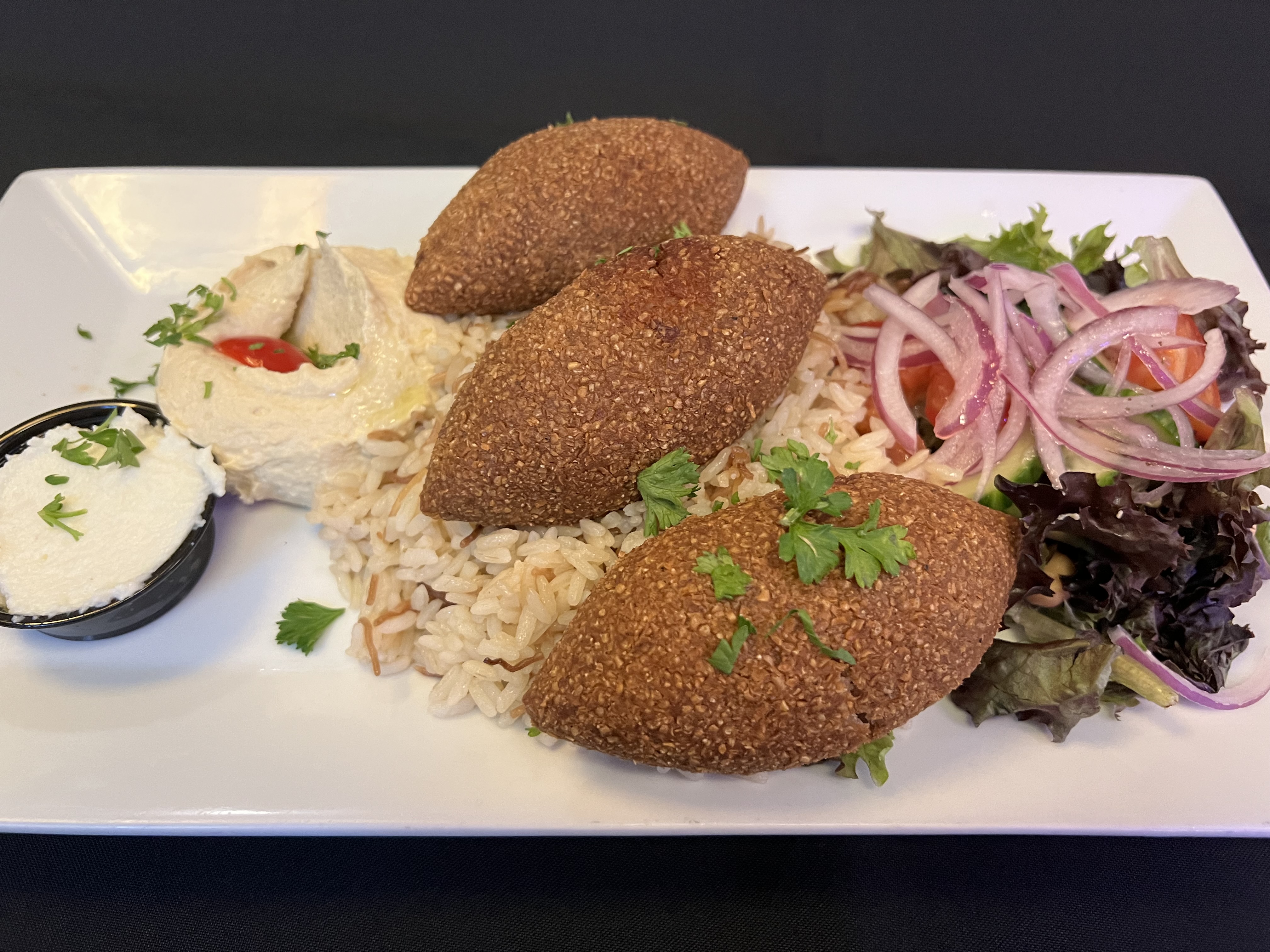 Kibbeh Platter.