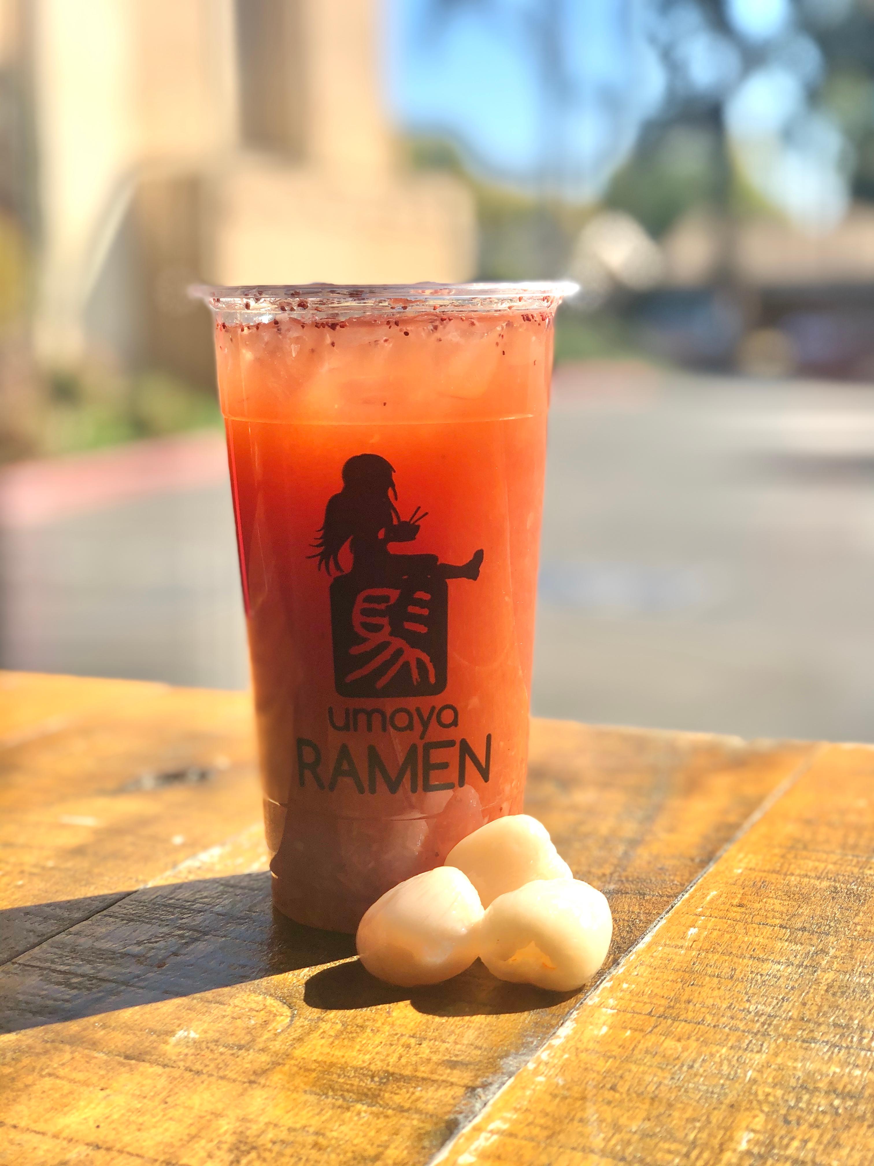 Strawberry Lychee Tea.