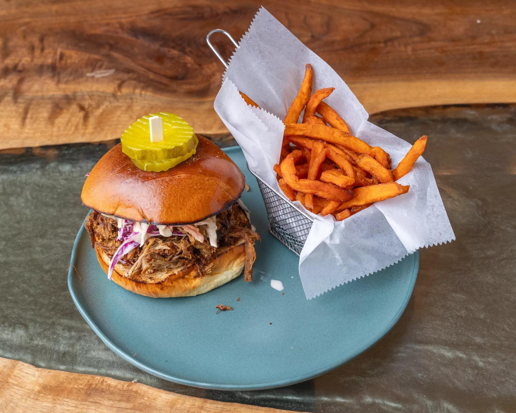 BBQ Pulled Pork Sandwich.