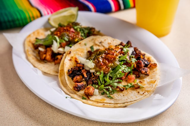 Spicy Pork Tacos Tray.