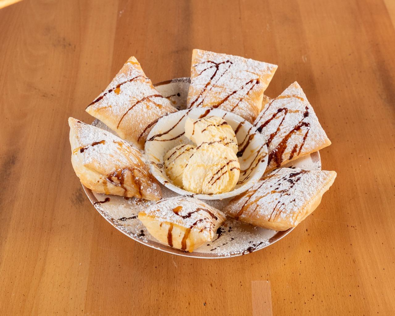 Beignets with Ice Cream.